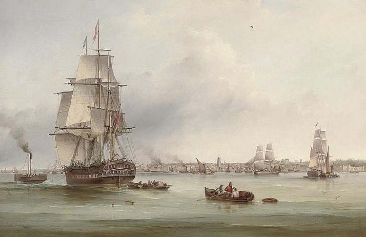 Samuel Walters The three-masted merchantman Germany oil painting art